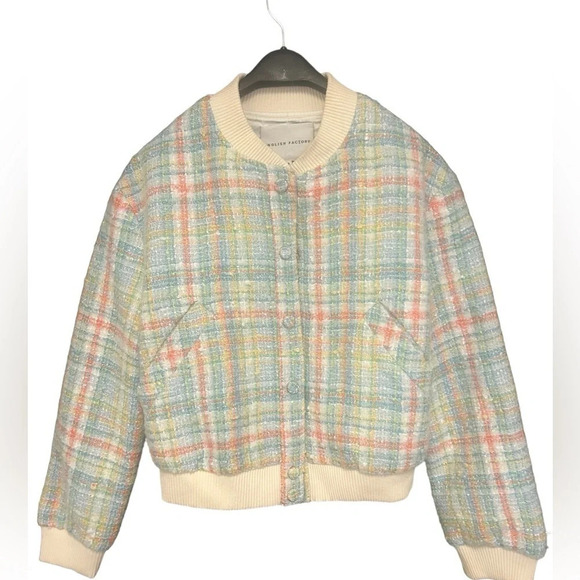 English Factory (Anthropologie) tweed cotton bomber excellent condition size XS - Picture 4 of 7